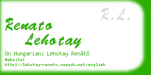 renato lehotay business card